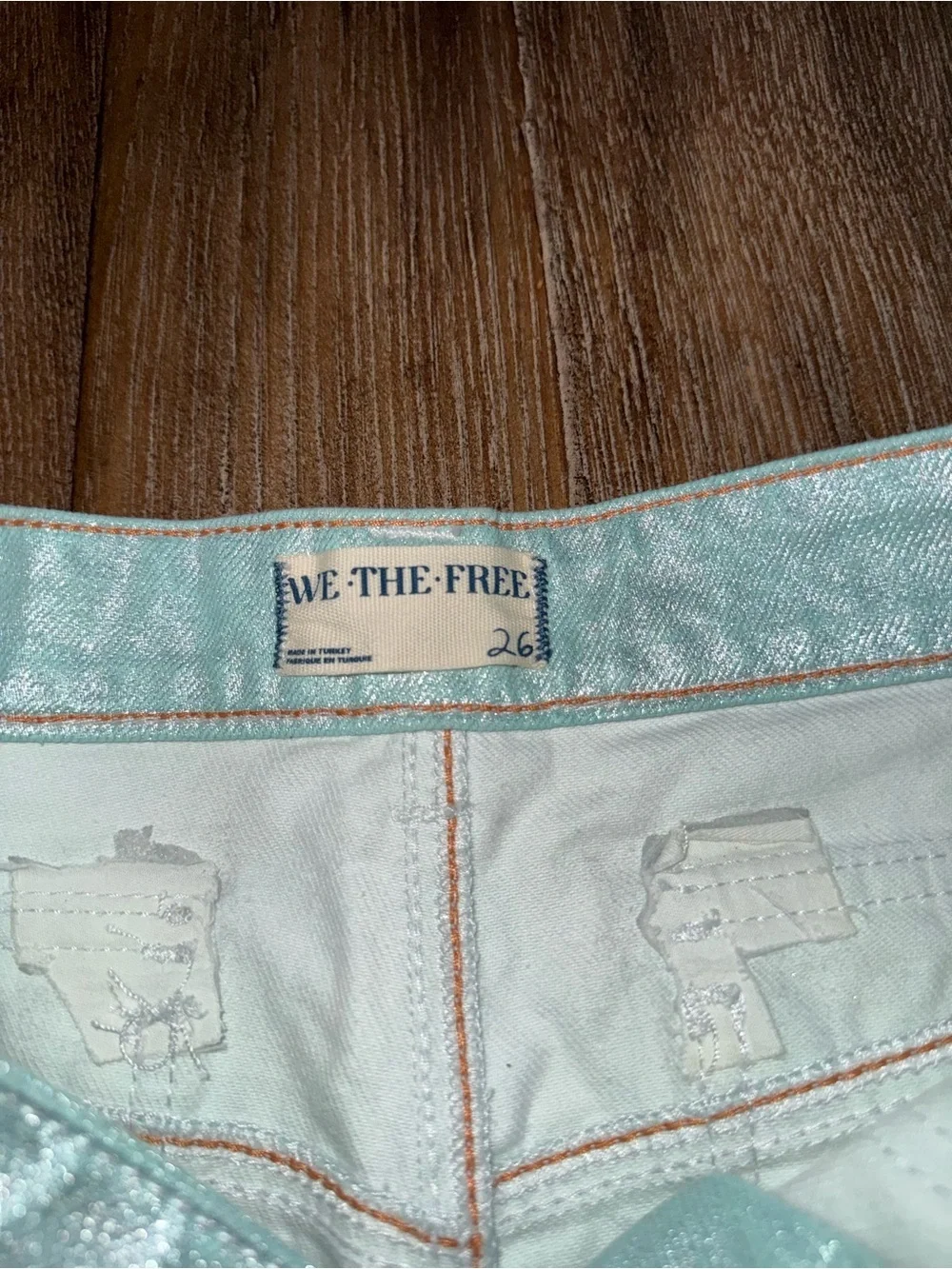 Free People Lap Of Luxury Barrel Cargo Jeans 26 parachute baggy slouchymetallic